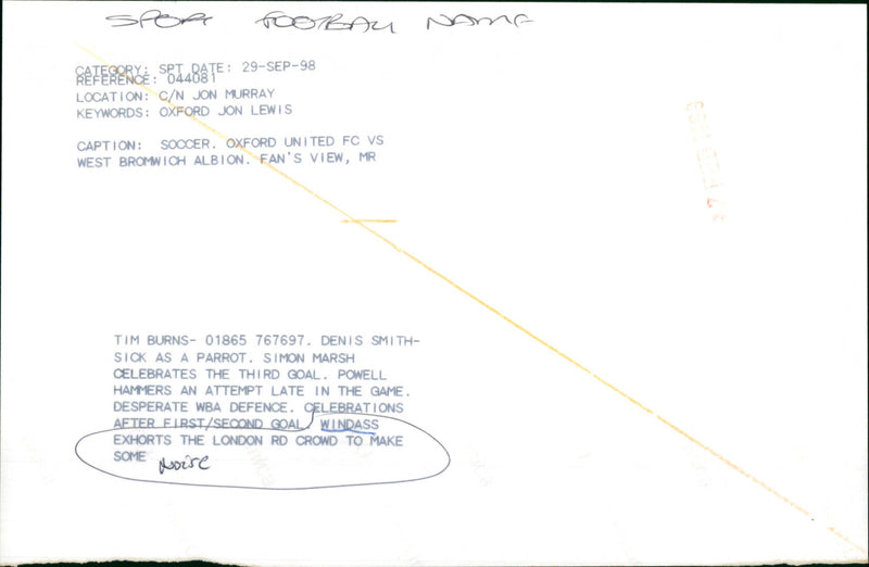 Dean Windass - Vintage Photograph