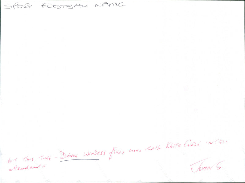 Dean Windass - Vintage Photograph