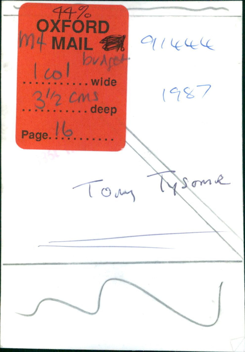 Tony Tysome - Vintage Photograph