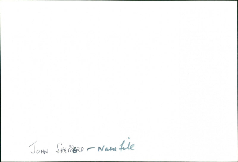 John Shepperd - Vintage Photograph