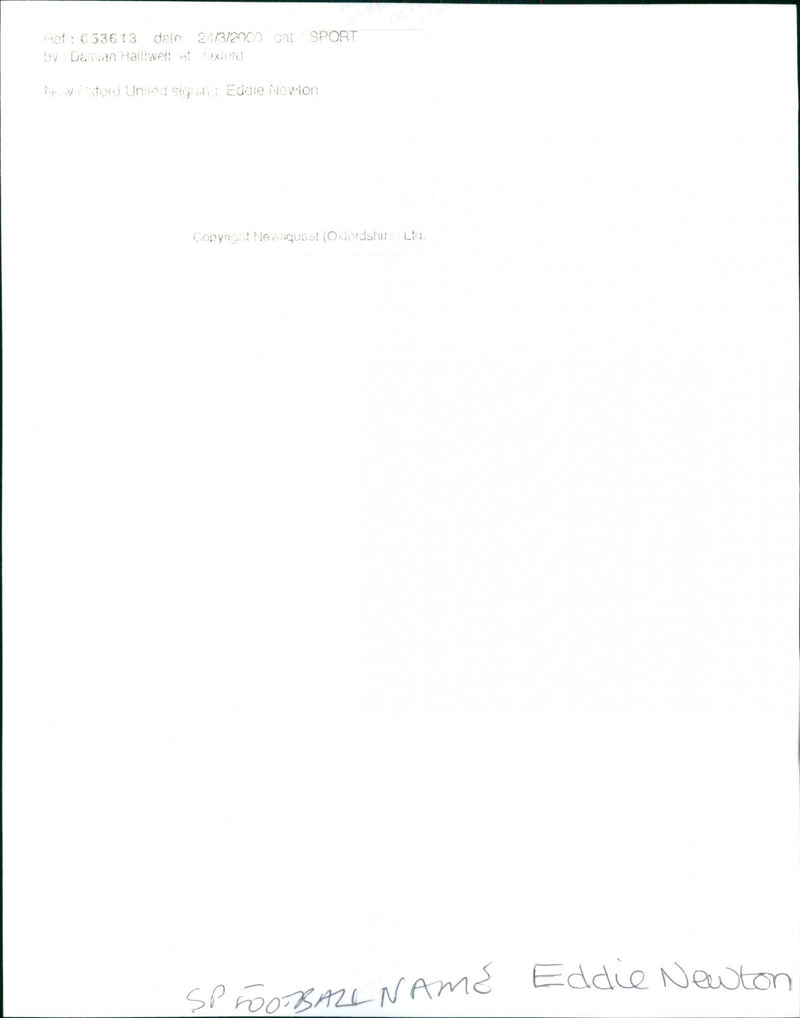 Eddie Newton - Vintage Photograph