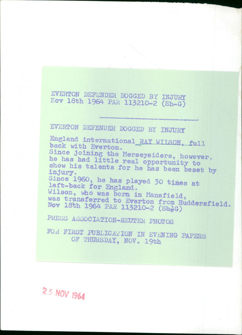 Ray Wilson - Vintage Photograph