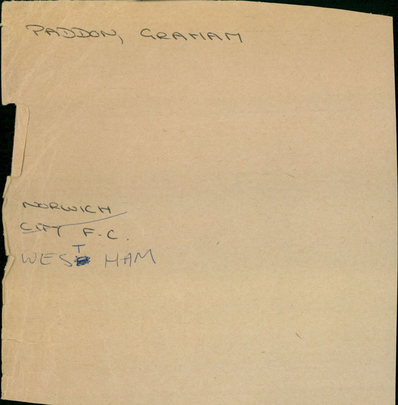 Graham Paddon - Vintage Photograph