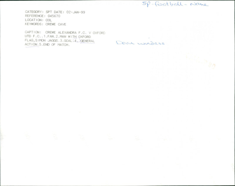 Dean Windass - Vintage Photograph