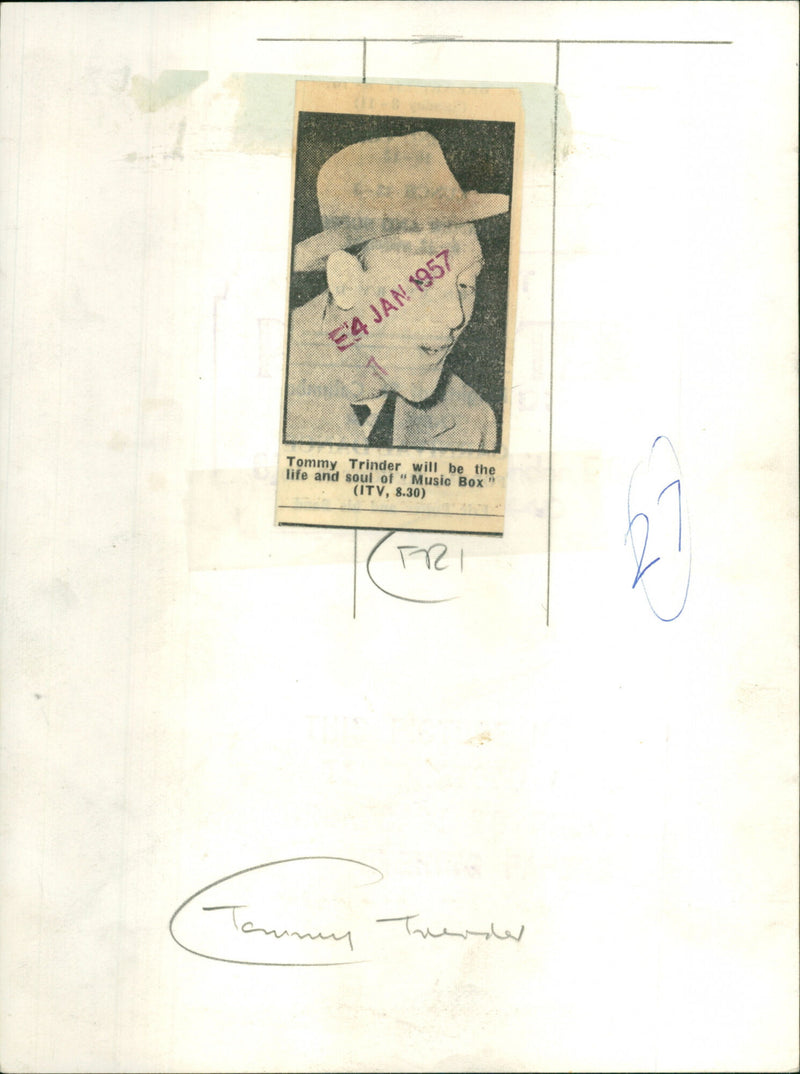 Tommy Trinder - Vintage Photograph