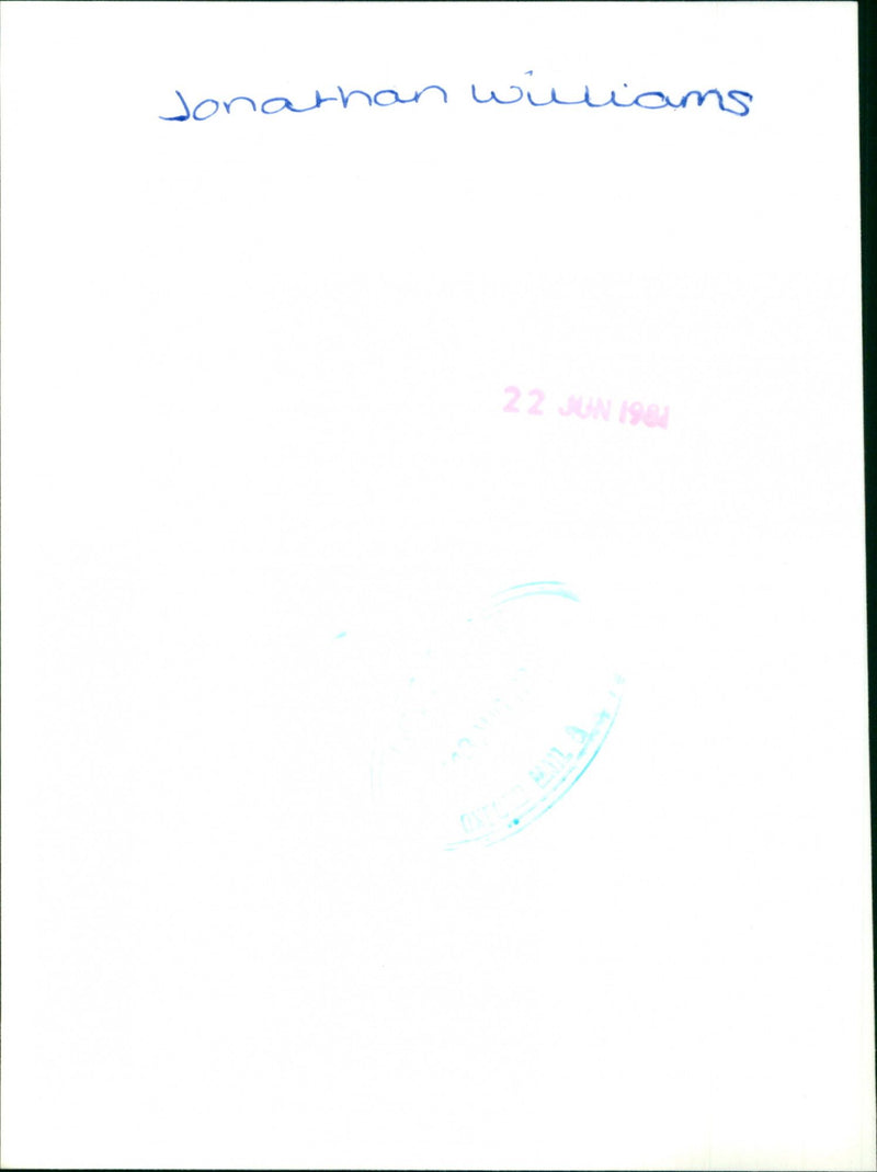 Jonathan Williams - Vintage Photograph