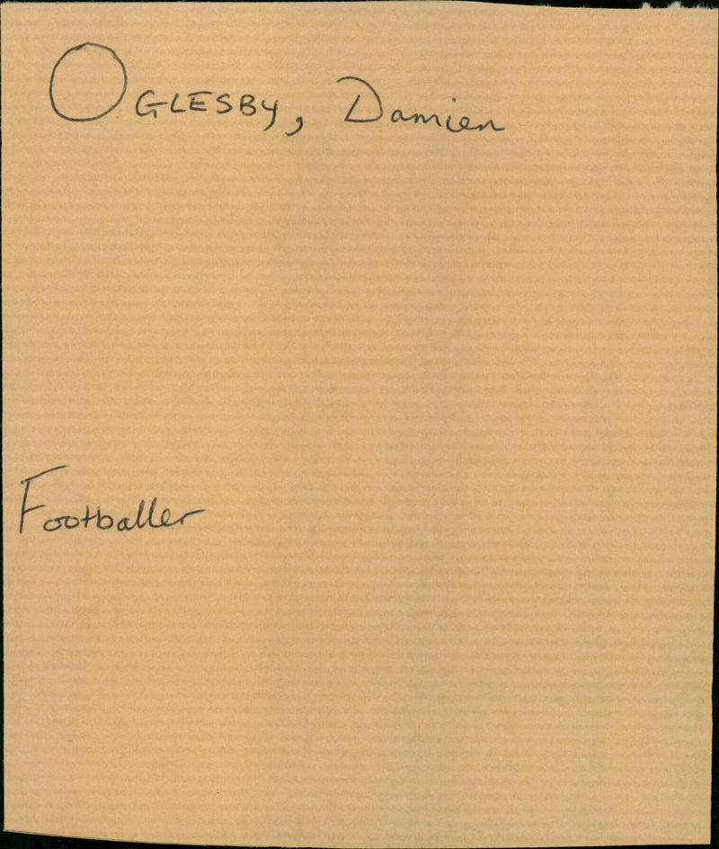 Damien Oglesby - Vintage Photograph