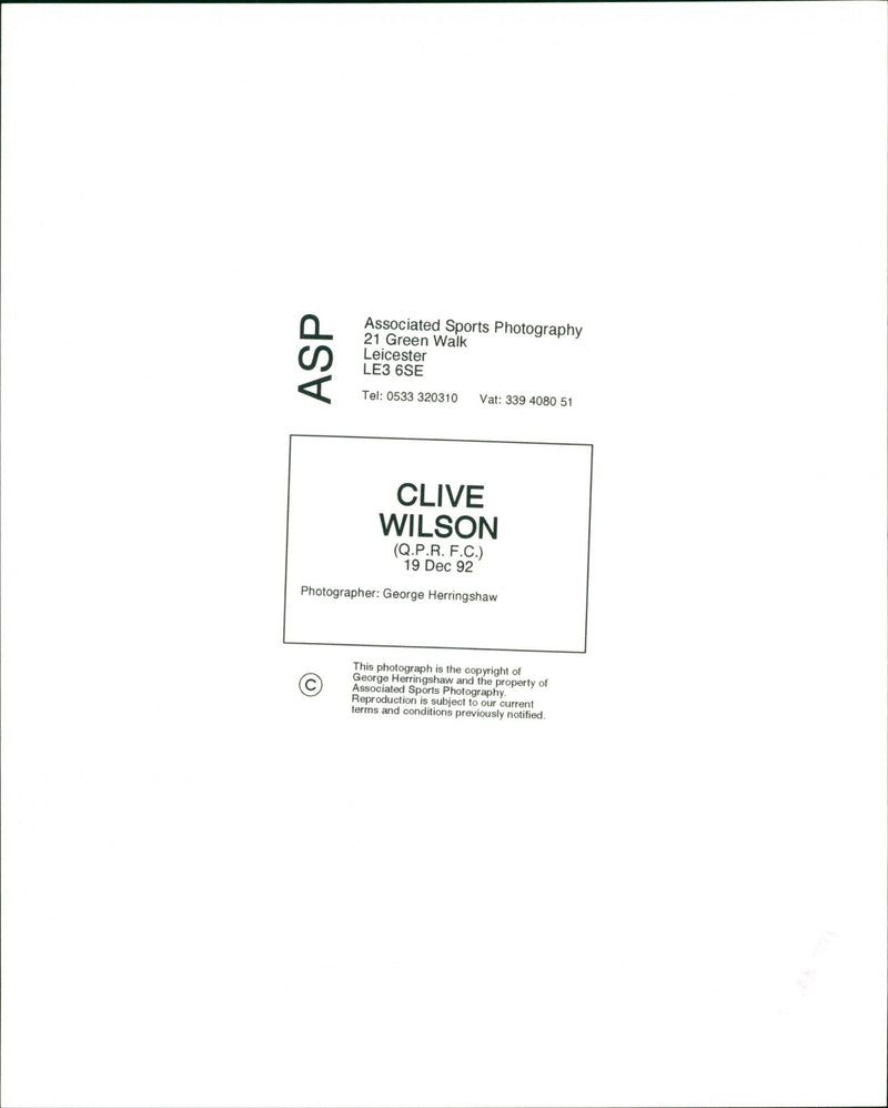 Clive Wilson - Vintage Photograph