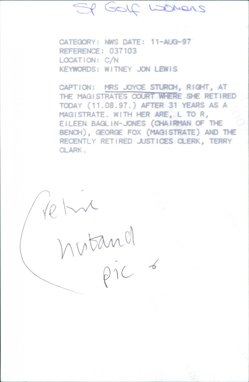 Joyce Sturch - Vintage Photograph