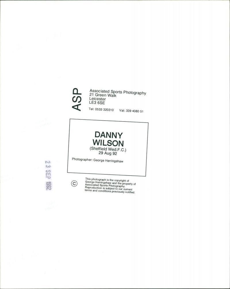 Danny Wilson - Vintage Photograph