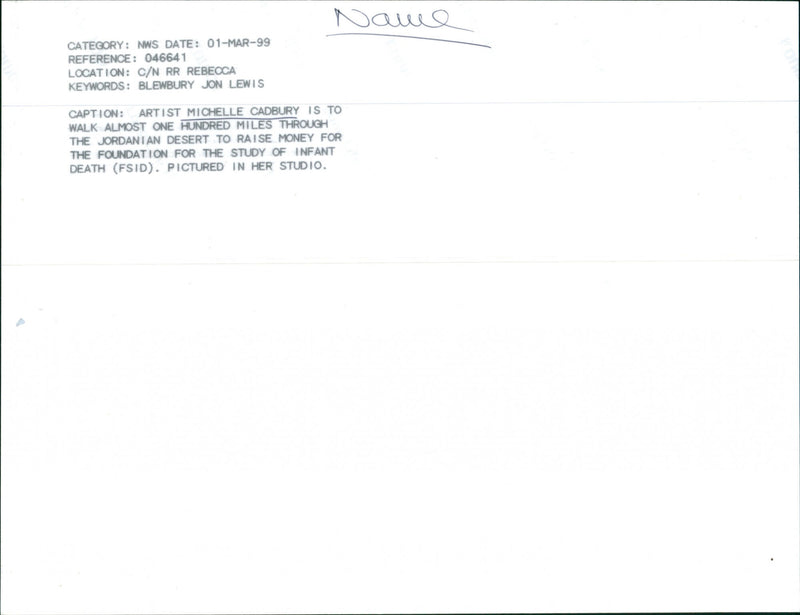 Michelle Cadbury - Vintage Photograph