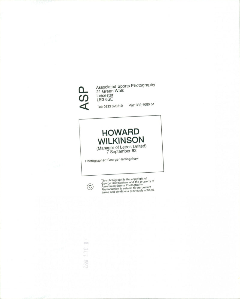 Howard Wilkinson - Vintage Photograph