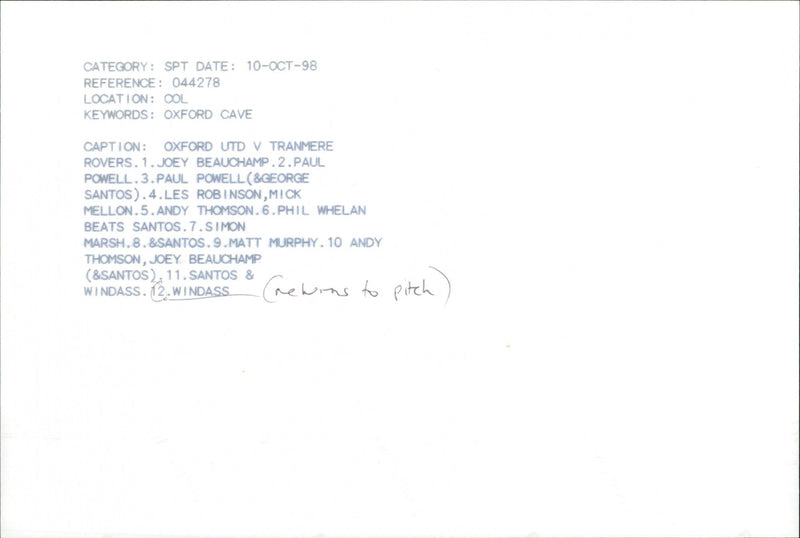 Joey Beauchamp, Paul Powell, Andy Thomson, Dean Windass - Vintage Photograph