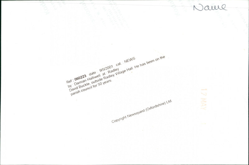 David Buckle - Vintage Photograph