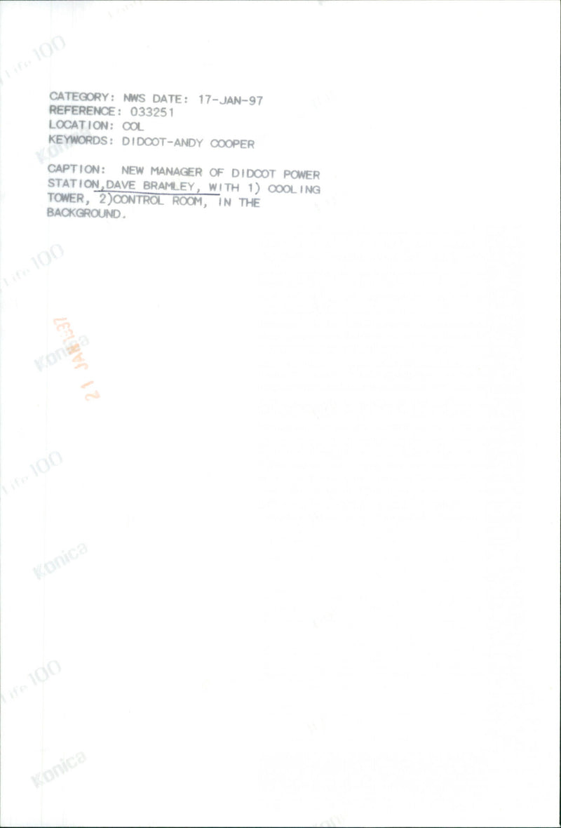 Dave Bramley - Vintage Photograph