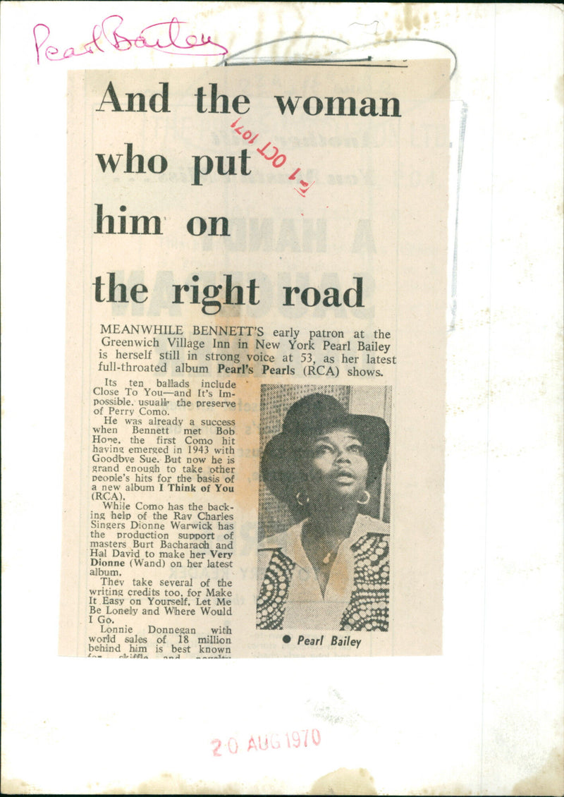 Pearl Bailey - Vintage Photograph