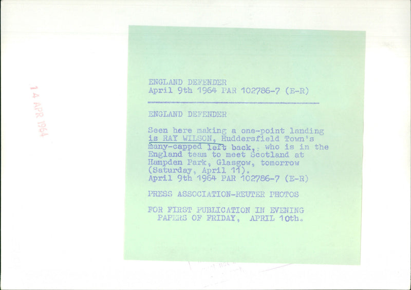 Ray Wilson - Vintage Photograph