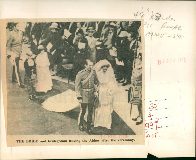Princess Anne & Capt. Mark Phillips - Vintage Photograph