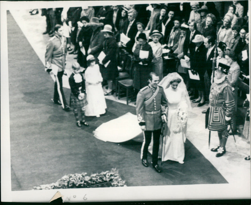 Princess Anne & Capt. Mark Phillips - Vintage Photograph