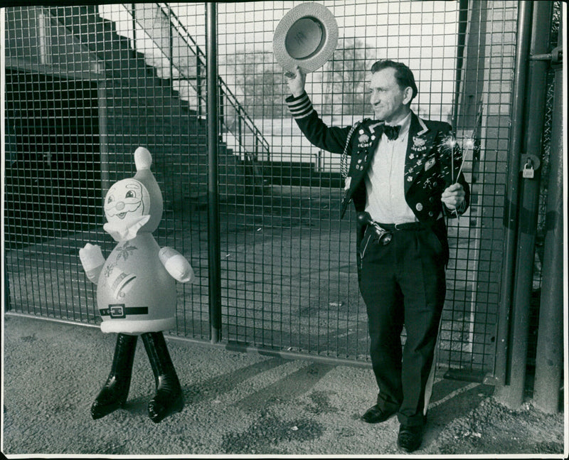 B. F. Kowalski and Santa Claus - Vintage Photograph