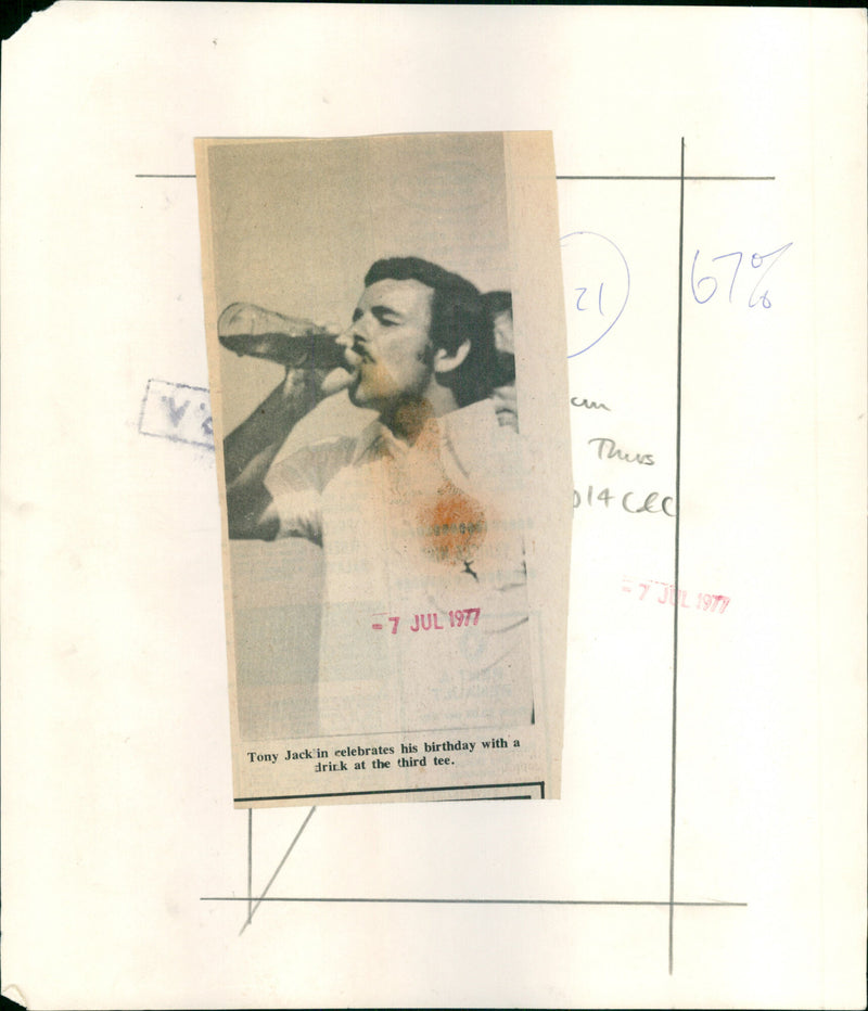 Tony Jacklin - Vintage Photograph