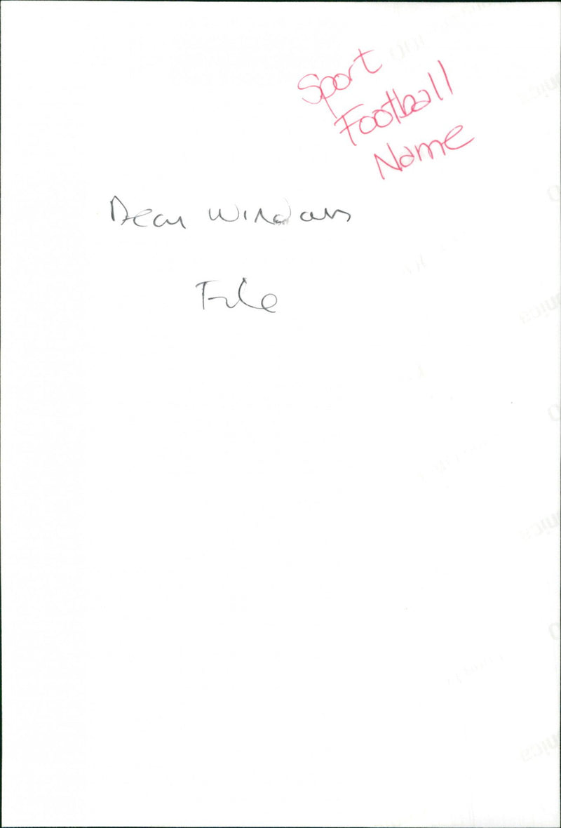 Dean Windass - Vintage Photograph