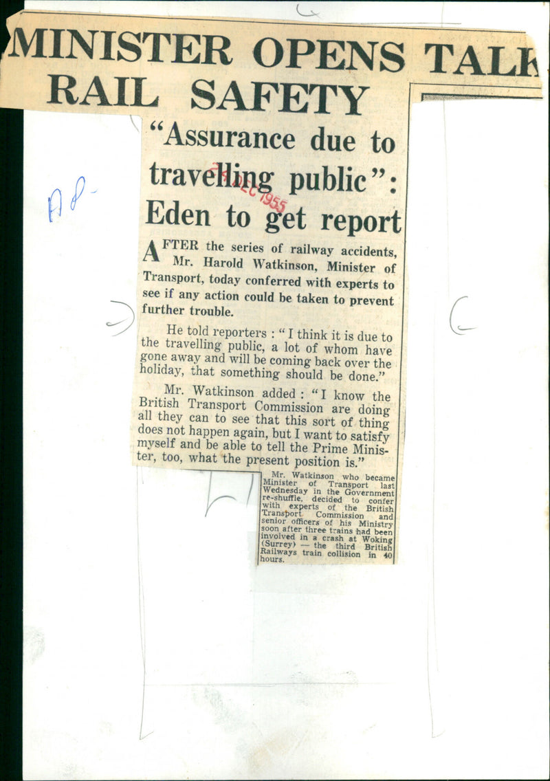 Harold Watkinson - Vintage Photograph