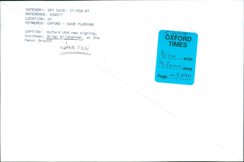 Brian Wilsterman - Vintage Photograph