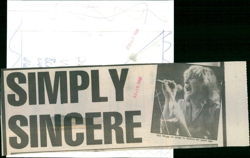 Phil Mogg - Vintage Photograph