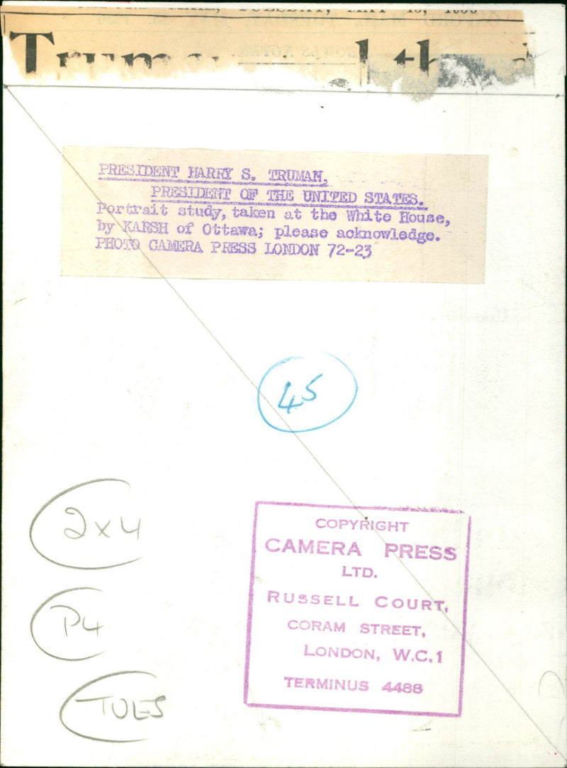Harry S. Truman - Vintage Photograph