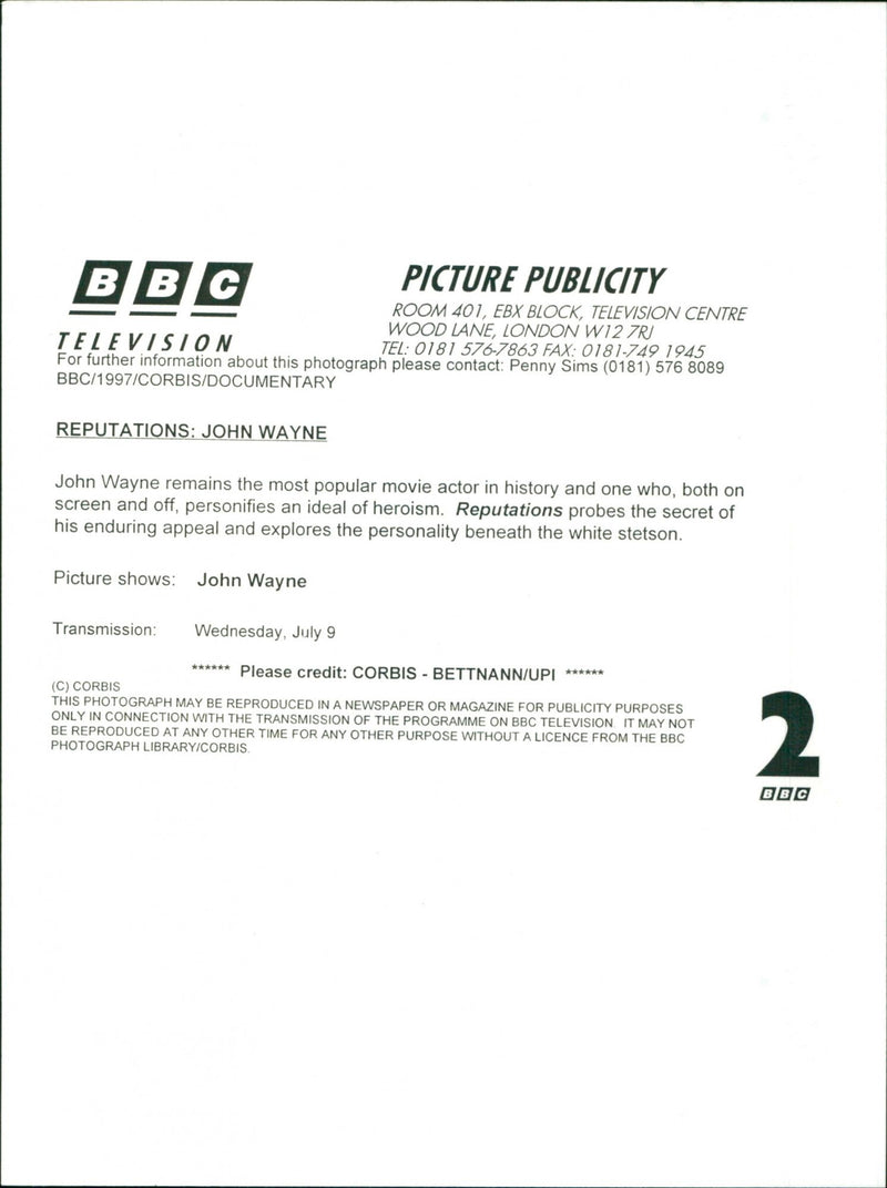 John Wayne - Vintage Photograph