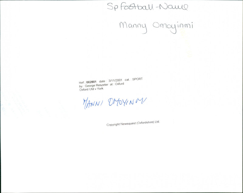 Manny omoyinmi - Vintage Photograph