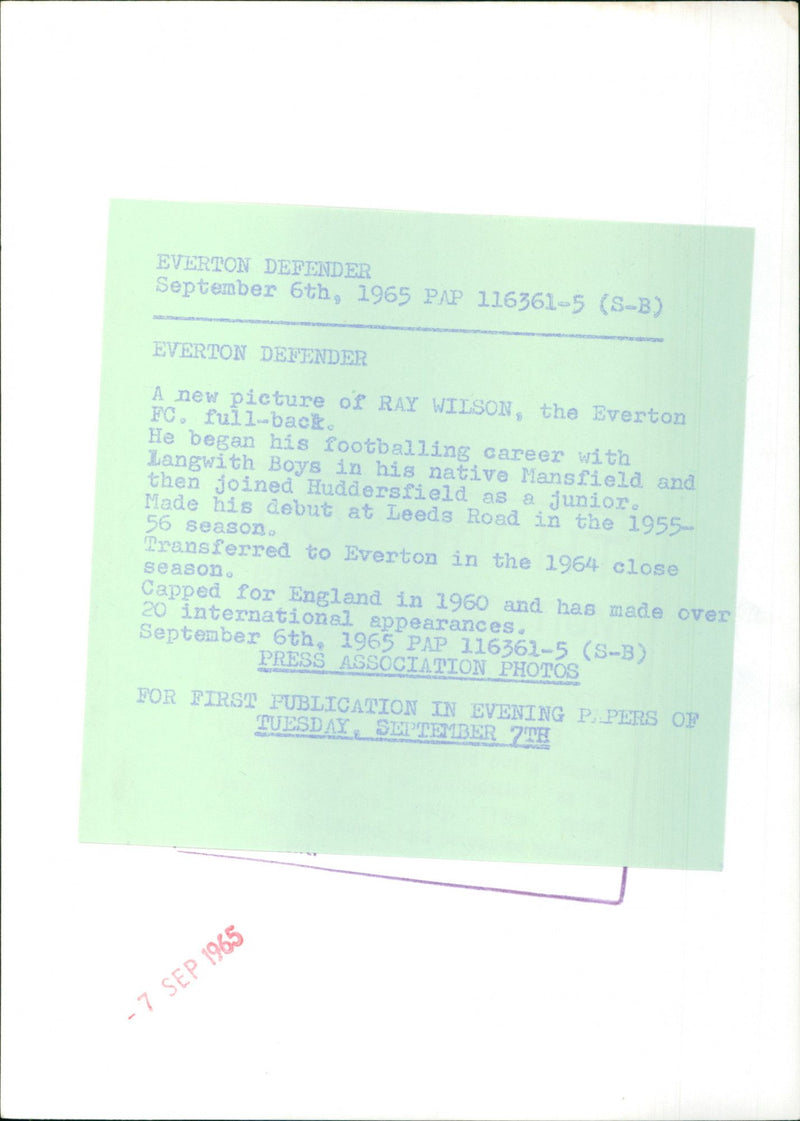 Ray Wilson - Vintage Photograph