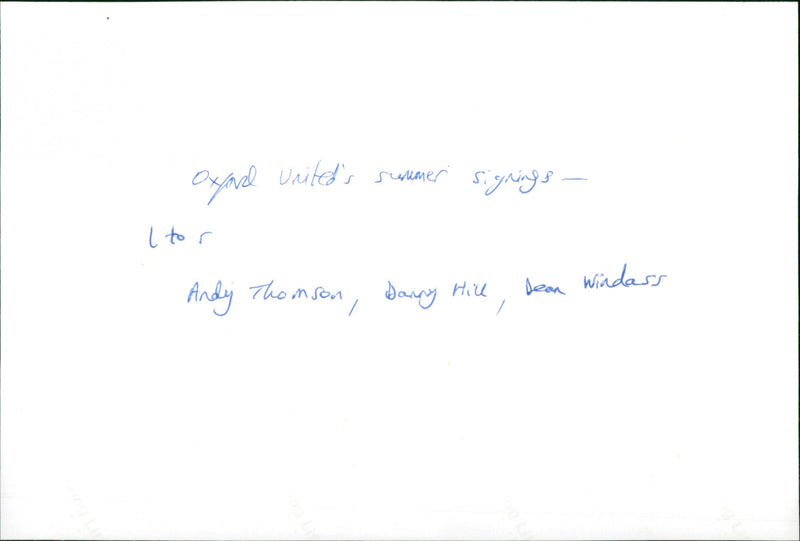 Andy Thomson, Danny Hill, Dean Windass - Vintage Photograph