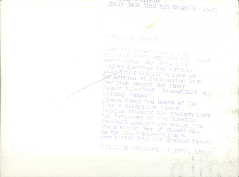 Tommy Trinder - Vintage Photograph