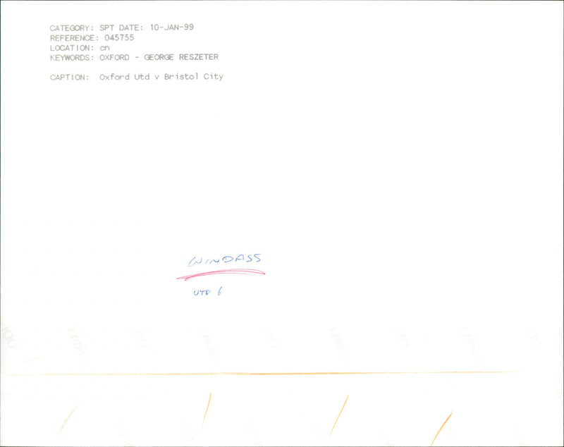 Dean Windass - Vintage Photograph