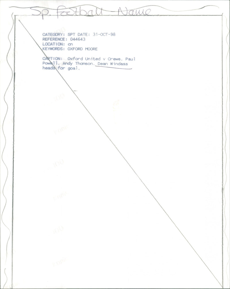 Dean Windass - Vintage Photograph