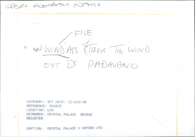 Dean Windass - Vintage Photograph