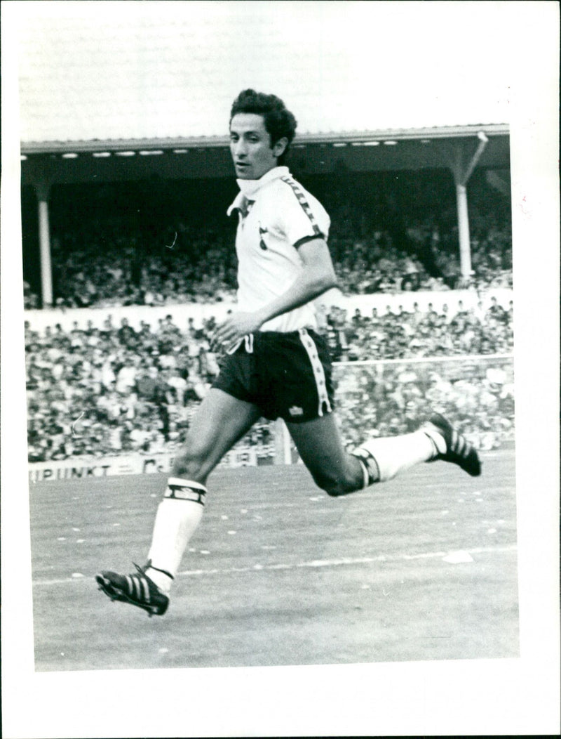 Osvaldo Ardiles of Tottenham Hotspur during a match in 1978. - Vintage Photograph