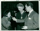 Film star Richard Todd opens a bazaar with his wife and the Sheriff's Lady. - Vintage Photograph