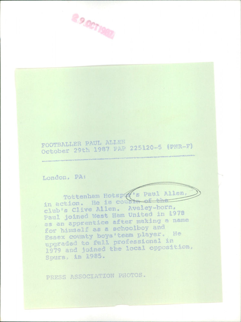 Paul Allen - Vintage Photograph