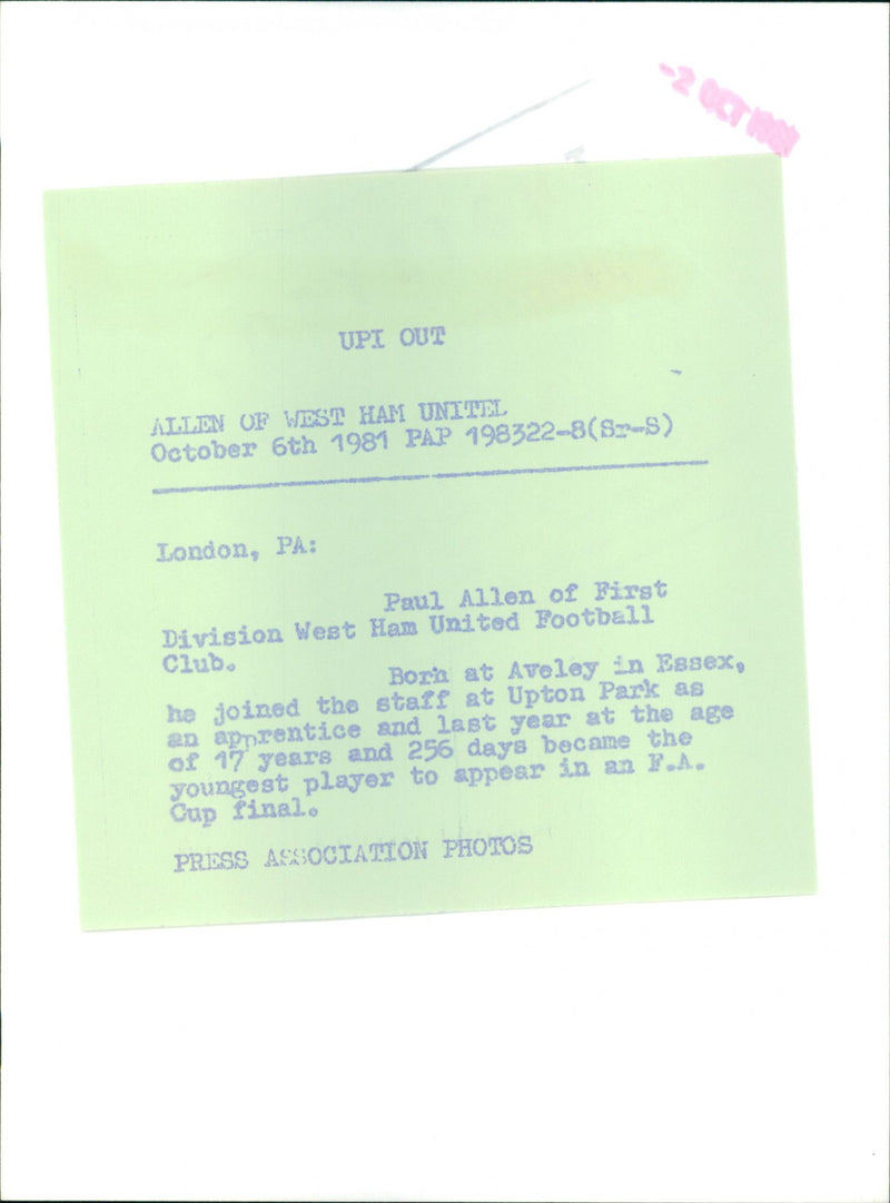 Paul Allen - Vintage Photograph