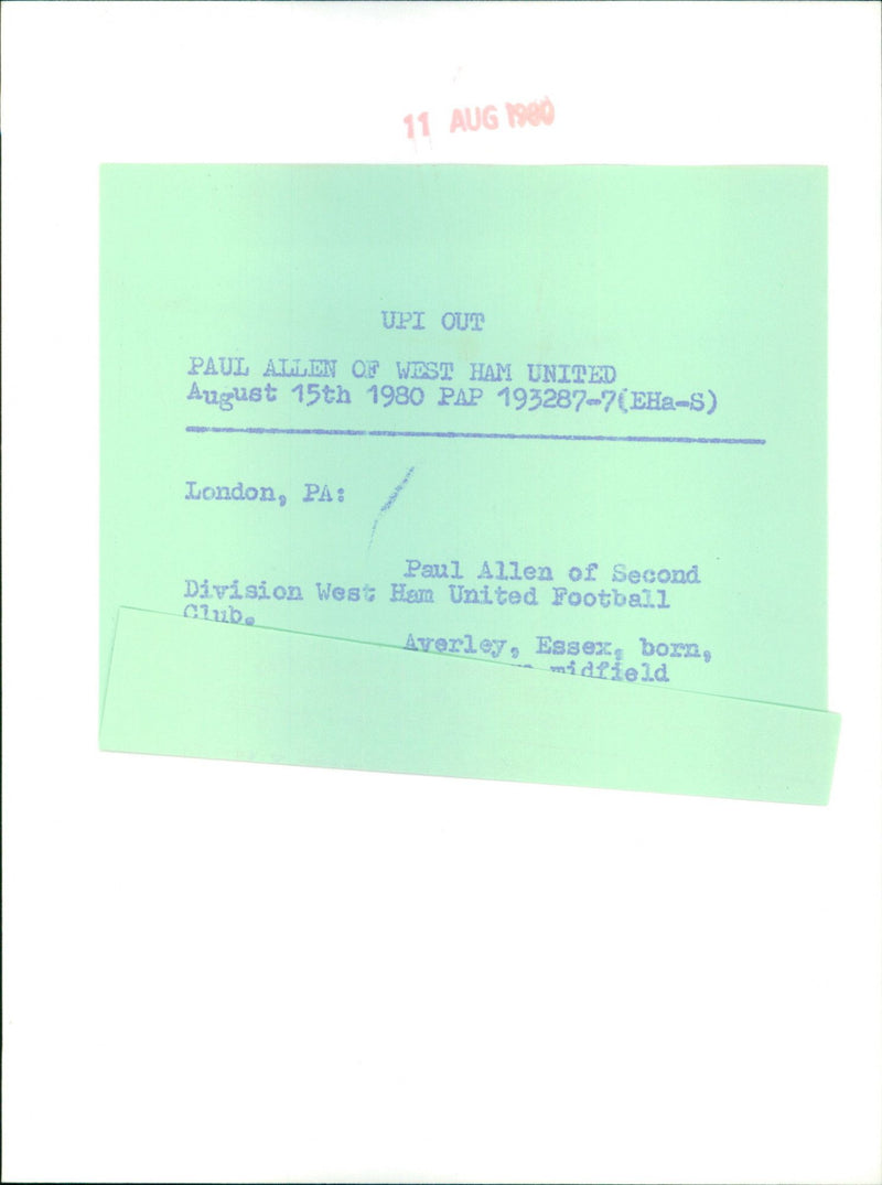 Paul Allen - Vintage Photograph