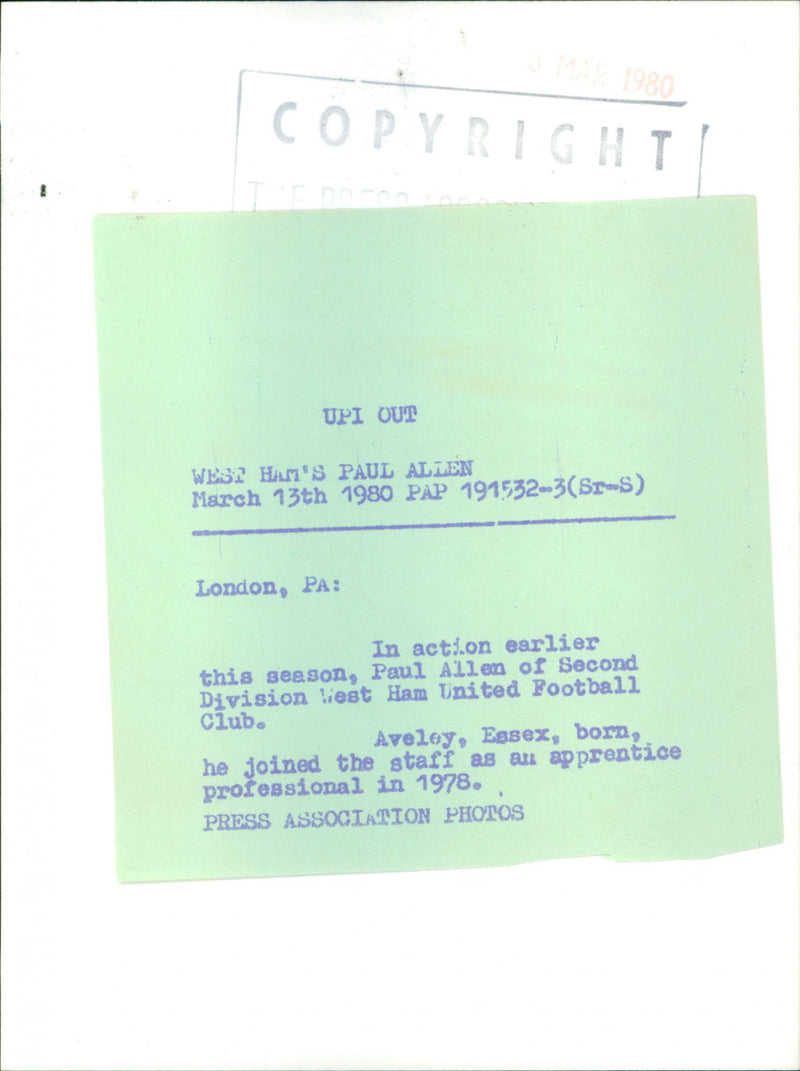 Paul Allen - Vintage Photograph