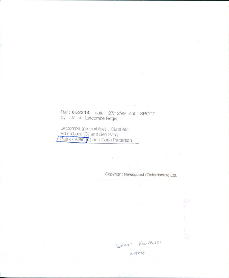 Patrick Allen - Vintage Photograph