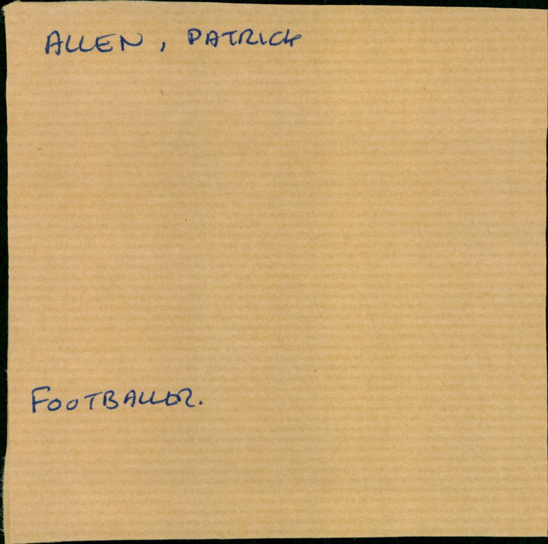 Patrick Allen - Vintage Photograph