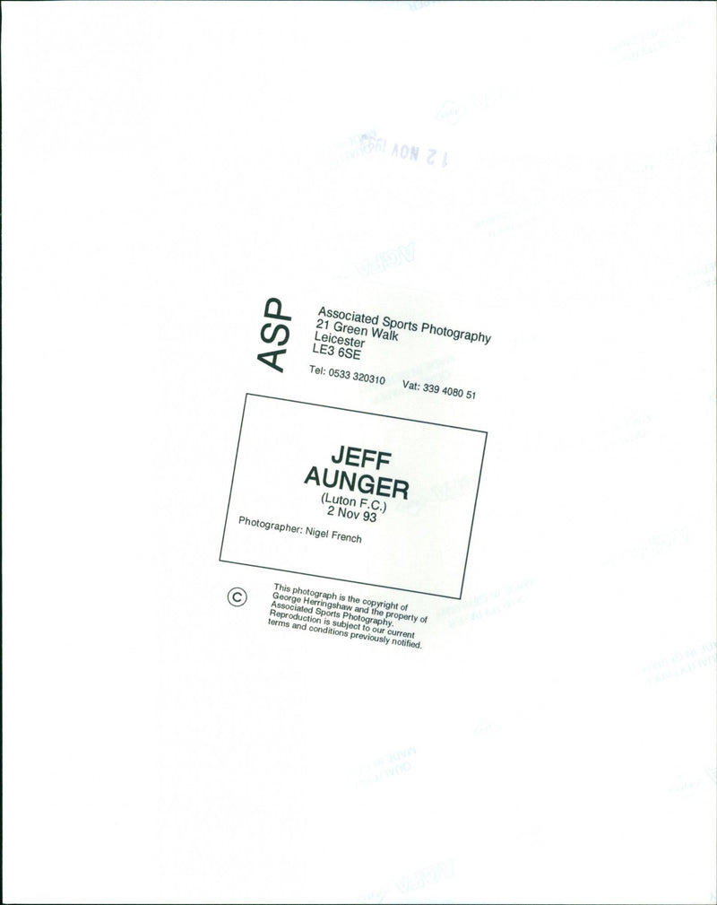 Jeff Aunger - Vintage Photograph