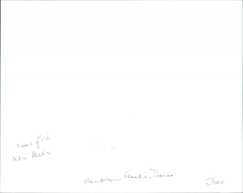 Neil Allen - Vintage Photograph