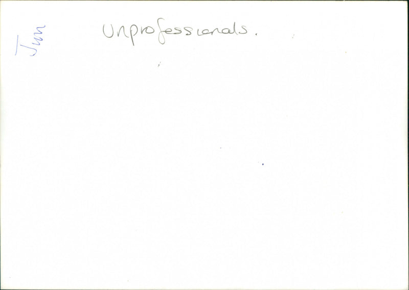 Unprofessionals - Vintage Photograph