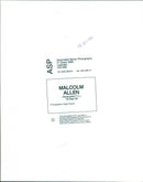 Malcolm Allen - Vintage Photograph